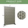 MAYEERTY 72¡Á47 in Metal Outdoor Patio Privacy Screen Freestanding Room Divider Partition for Indoor, White - 4 of 4