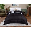 Monochrome Basketweave Plush Microfiber Down Alternative Comforter by Blue Nile Mills - image 2 of 4