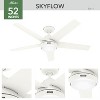 Hunter Fan 52" Skyflow Weather Max Indoor/Outdoor Ceiling Fan with LED Light Kit and Wall Control Matte White - 3 of 4