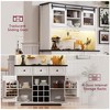 Farmhosue Sliding Door Pantry Bar Cabinet with USB Ports,71" Kitchen Cabinet with Hutch, Glasses Rack, Pegboard, Spice Rack,Wine & 3 Drawers - 2 of 4