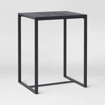 Steel Rectangle Henning Outdoor Patio Counter Height Dining Table Black - Threshold™