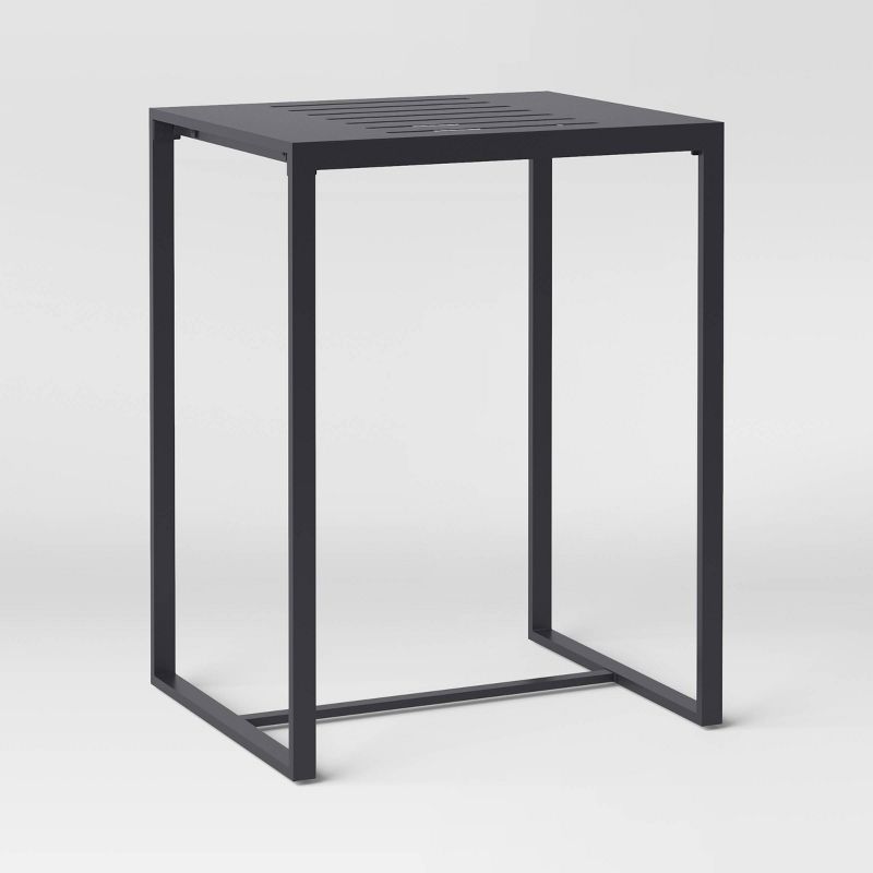Steel Rectangle Henning Outdoor Patio Counter Height Dining Table Black - Threshold&#8482;, 1 of 7