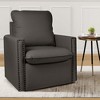 Hyleory 29.13'' Wide Faux Leather 360 Degree Swivel Armchair - 2 of 4