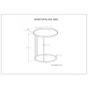 NicBex Round End Table with Clear Glass Table Top Small Side Table in Black Metal for Indoor Outdoor - 3 of 4