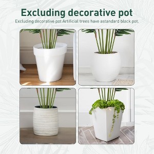 Wikineon Fake Palm Trees 4 Ft Artificial Tropical Silk Plant-Tall Faux Faux Areca Palm Plants,Tall Artificial Plants Indoors and Outdoors in Pot - 1 of 4