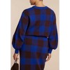 ELOQUII Intarsia Puff Sleeve Sweater - 3 of 4