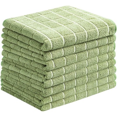 8-Pack Microfiber Dish Towels, Soft Super Absorbent and Lint Free Kitchen Towels, 26 x 18 Inch Lattice Design