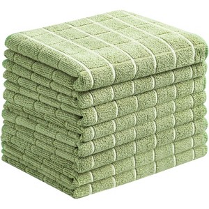 8-Pack Microfiber Dish Towels, Soft Super Absorbent and Lint Free Kitchen Towels, 26 x 18 Inch Lattice Design - 1 of 4