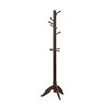 NAYSAYE Coat Hanger Solid Wood Freestanding Coat Rack with 11 Hooks for Entryway Bedroom or Living Room, Dark Brown, 17.5"*17.5"*70" - 2 of 4