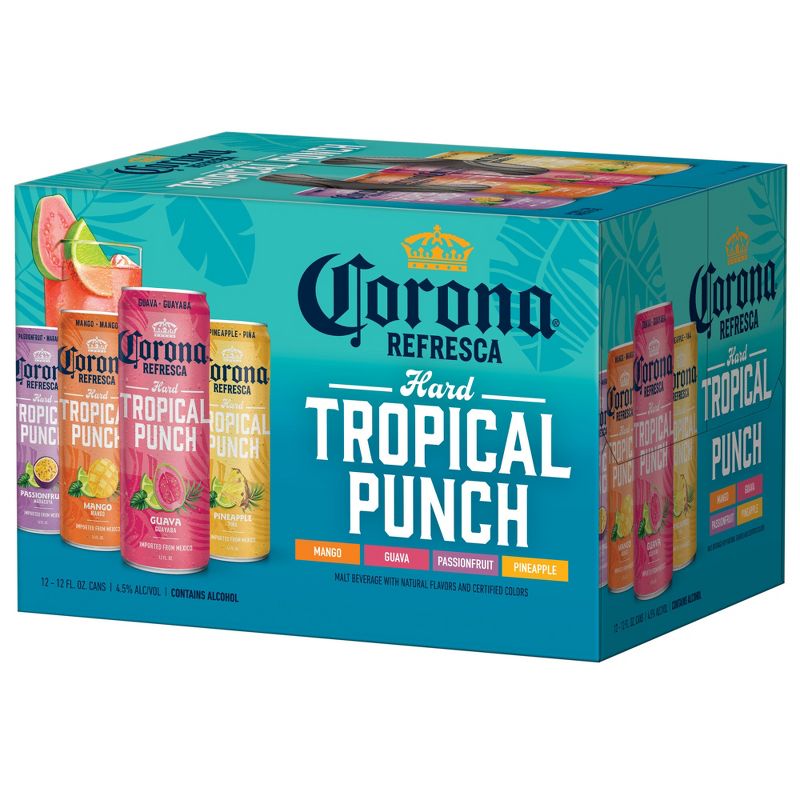 Corona Refresca Hard Tropical Punch Cocktail Variety Pack Canned Cocktail - 12pk/12 fl oz Cans, 4 of 11
