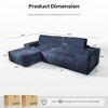 XIZZI Modular Left/Right Chaise Sectional Sofa, Quick-Ship Synthetic Leather or 4 Shimmer Fabric | Zero Assembly | High Density Foam & Pocket Springs - 4 of 4