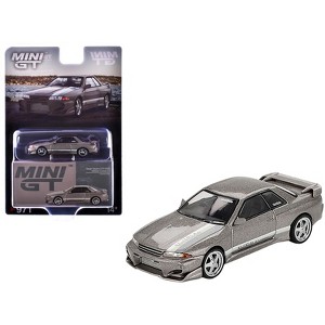 Nissan Skyline GT-R (R32) RHD "Veilside Combat C-I" Gray Metallic Limited Edition 1/64 Diecast Model Car by Mini GT - 1 of 4
