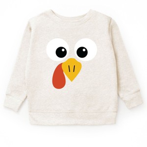 Turkey Face Big Eyes - Kids Toddler Sweatshirt and Kids Youth Sweatshirt - 1 of 1