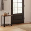 FurnitureR End Table C Shaped, Snack Side Table with Rolling Wheels for Sofa Couch and Bed, Portable, Easy Assembly, Metal Frame, Rustic Brown - 4 of 4