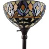 Amora Lighting Tiffany Style Peacock 1-light Torchiere Lamp 72" High - 3 of 3