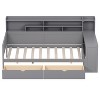 Merax Modern Wooden Daybed with Built-In Storage, Study Desk, and Drawers - 4 of 4