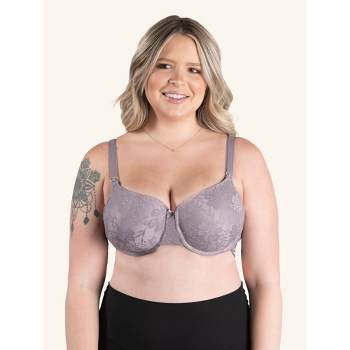 Leading Lady The Meryl - Cotton Front-closure Comfort & Sleep Bra In  Heather Grey, Size: 40a/b : Target