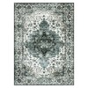 Washable Vintage Area Rug Oriental Floral Print Throw Carpet Boho Accent Throw Rugs - 2 of 4