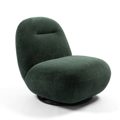 GDFStudio Cornelia Modern Swivel 29.92" H Velvet Armless L-shaped Chair