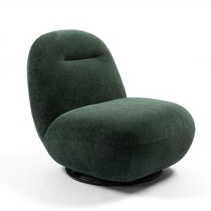 GDFStudio Cornelia Modern Swivel 29.92" H Velvet Armless L-shaped Chair - 1 of 4
