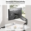 GlasFlength TV Stands and Consoles, Fully adjustable gas spring display arm table stand with jig and washer base, Black, 20"*4.5"*15.5" - 4 of 4