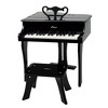 Hape Grand Piano in Black Toddler Wooden Musical Instrument 30 Keys w/ Bench - 3 of 4