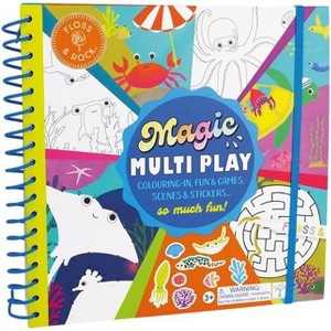Floss & Rock Magic Multi Play – Ocean, Reusable Activity Book with Water Pen and Stickers, Ages 3 and Up - 1 of 4