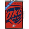 Trends International NBA Oklahoma City Thunder - Logo 25 Framed Wall Poster Prints - 3 of 4