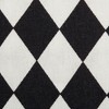 Design Imports  Harlequin Printed Table Runner, Black And Cream, 14X108" - 2 of 4