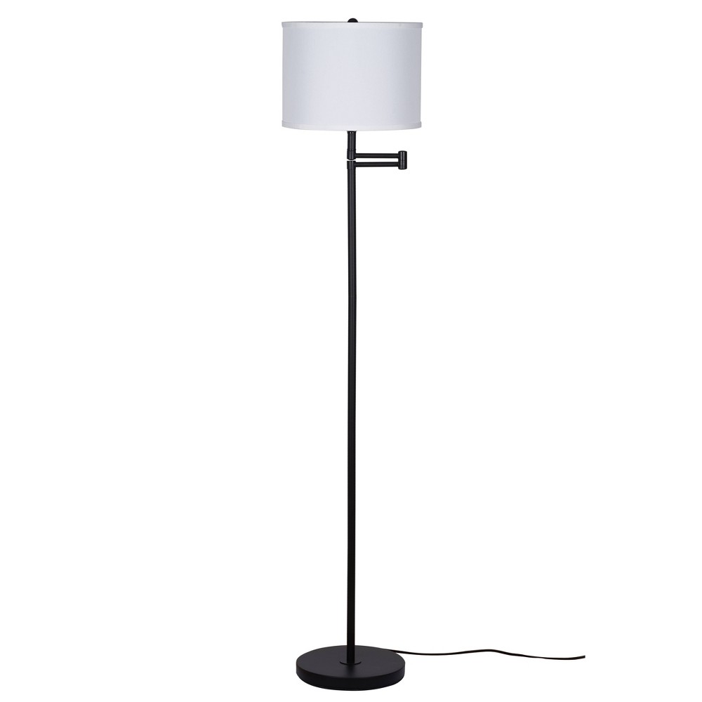 Photos - Floodlight / Street Light Cresswell Lighting 60" Swing Arm Floor Lamp Black