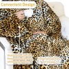 Catalonia Adult Wearable Fleece Blanket Snuggie with Foot Pockets, Super Soft Micro Plush Wrap Blanket Long Robe Loungewear, Cozy Gift for Woman Man - 3 of 4