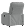 vidaXL Light Gray Fabric Massage Recliner Chair-Manual Reclining Armchair with Vibration, Cup Holders - 4 of 4