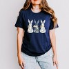 Three Blue Willow Bunnies - Women's Short Sleeve Graphic T-Shirt - 3 of 4