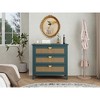 DOMETOUR 3 Drawer Cabinet,Natural rattan,American Furniture,Suitable for bedroom, living room, study - 2 of 4