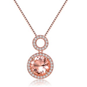 Guili Sterling Silver CZ Sautoir Necklace in Pink or White—Sparkling Stones for a Dazzling, Timeless Look, Perfect for Any Event. - 1 of 3