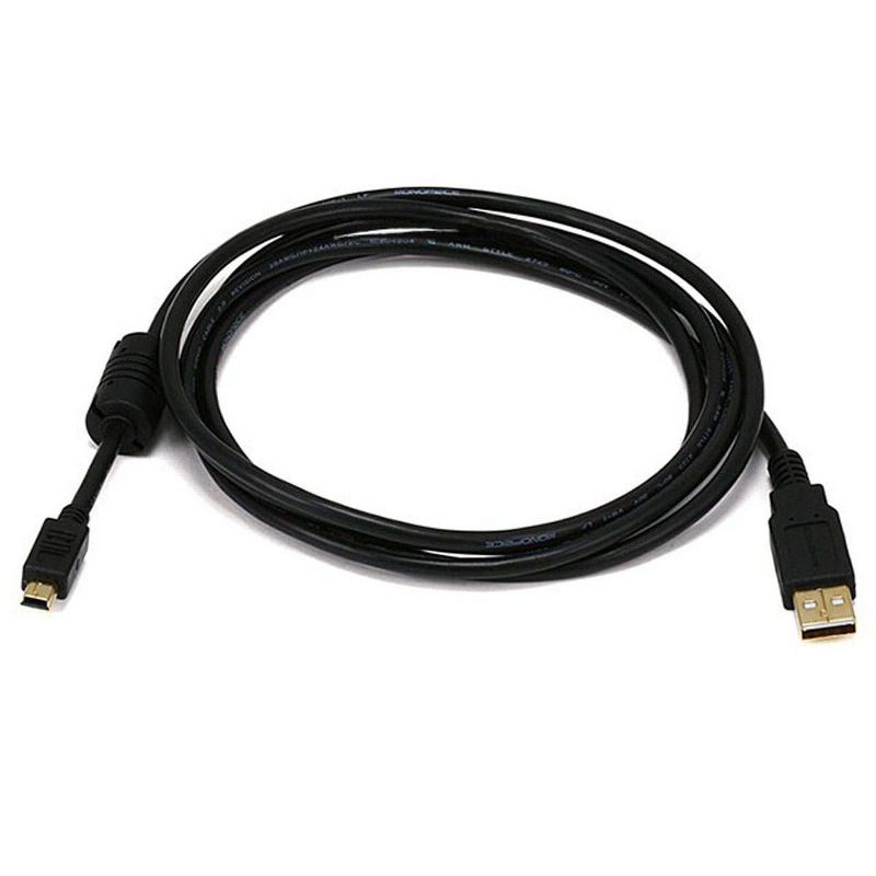 Monoprice USB 2.0 Cable - 3 Feet - Black | USB Type-A Male to USB Mini Type-B 5-Pin, 28/24AWG, Gold Plated For Digital Camera, Cell Phones, PDAs, MP3, 1 of 5
