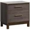 Grungis Modern Two-Tone Nightstands with 2 Drawers and Brass Pulls,Wooden Bedside Table with Metal Glides for Bedroom - 3 of 4
