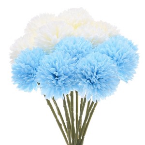 Unique Bargains Artificial Chrysanthemum Ball Flowers 11 Inch 12 Pcs - 1 of 4