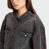 Women's Denim Oversized Trucker Jacket - Wild Fable™ Black Wash - 4 of 4