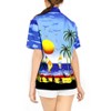 LA LEELA Hawaiian Shirts Womens Casual Summer Beach Party Shirt Tropical Blouse Short Sleeve Vacation Button Up Dress Shirts Dresses - 2 of 4