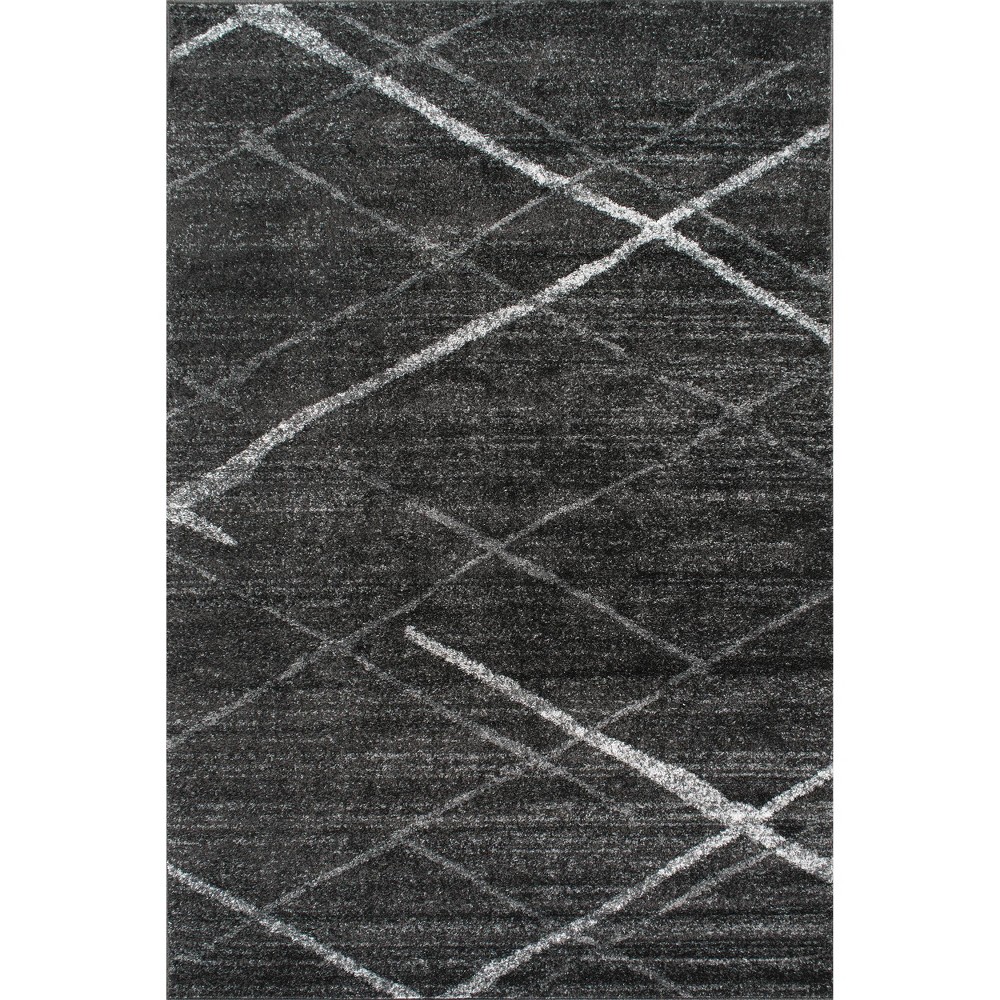 8'x8' Thigpen Area Rug Dark Gray - nuLOOM