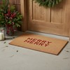 HomeRoots 17" X 29" Brown And Red Christmas Outdoor Coir Door Mat - 2 of 4