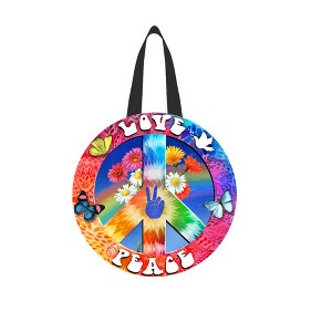 Briarwood Lane Everday Door Hanger 16x16 Peace and Love For Everday Door Hanger - 1 of 2