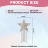 Unique Bargains Star Shape Rhinestone Glitter Iron On Sew Beaded Applique Patches 4 Pcs - 2 of 4