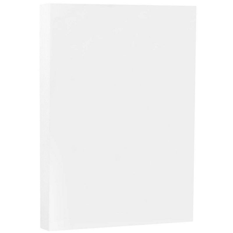 JAM Paper 8.5&#34;x14&#34; Legal Cardstock Coverstock Strathmore 80lb 50 Sheets Bright White Wove, 2 of 4