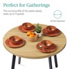 Best Choice Products 35.5in Mid-Century Modern Round Dining Table w/ Steel Legs, Adjustable Feet - 2 of 4