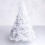 Costway 5Ft/6Ft/7Ft/8Ft Artificial PVC Christmas Tree W/Stand Holiday Season Indoor Outdoor White