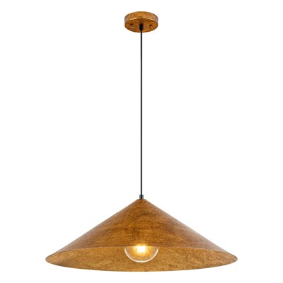 LLHZSY Industrial Farmhouse 1-Light Oversized Cone Pendant Kitchen Island Light - 24.8 in.