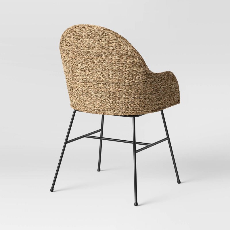 Landis Woven Backed Dining Chair with Cushion Natural - Threshold™, 5 of 16