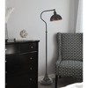 Cal Lighting Industrial adjustable metal downbridge floor lamp with half dome metal shade - 2 of 4